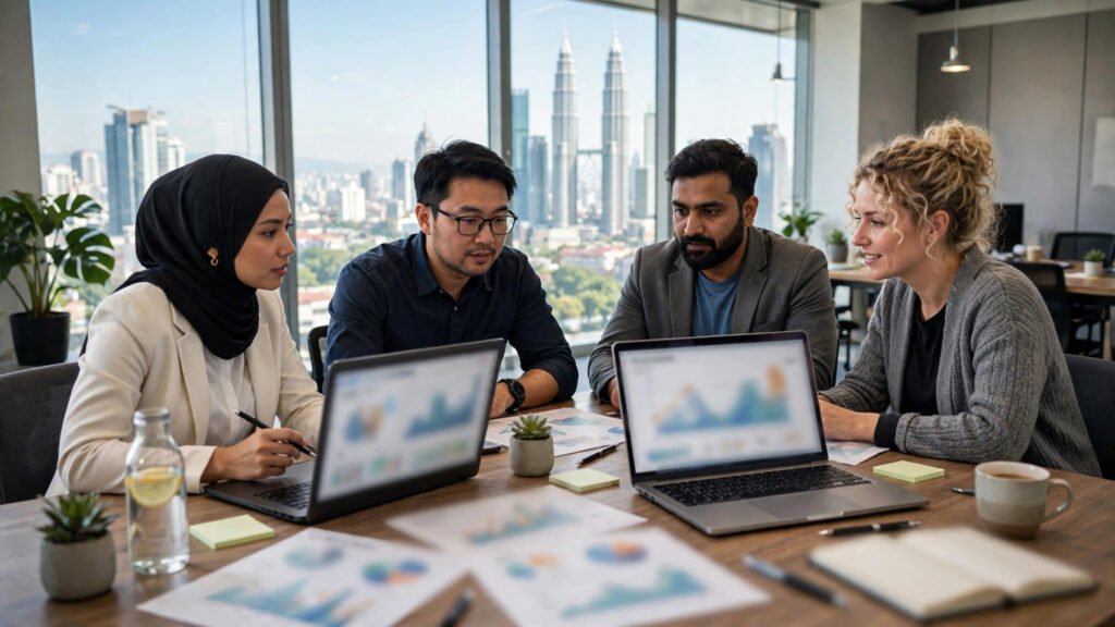 Choosing an SEO agency in Kuala Lumpur – marketing team meeting